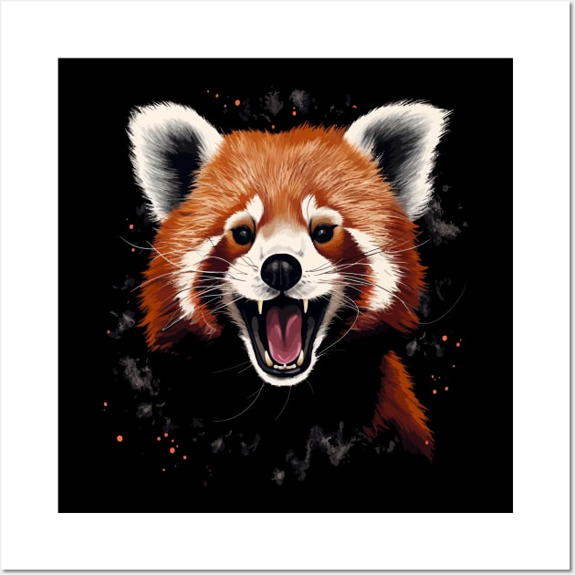 Red Panda Smiling Wall Art by JH Mart